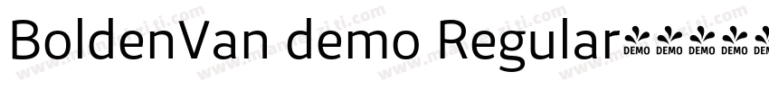 BoldenVan demo Regular字体转换